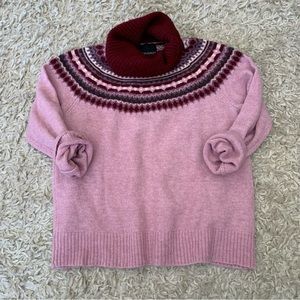 Cynthia Rowley Fair Isle Cowl Neck Sweater